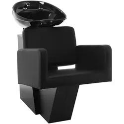 Physa, Salonbedarf, Friseur Waschbecken mit Sessel - 600 x 505 mm - Schwarz