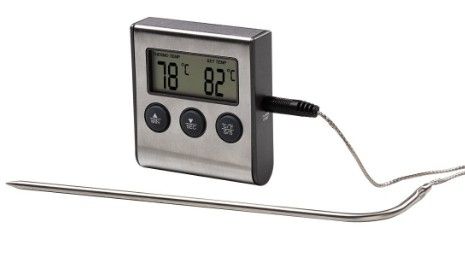 Xavax 111381 Bratenthermometer mit Timer Kabelsensor Digital 00111381
