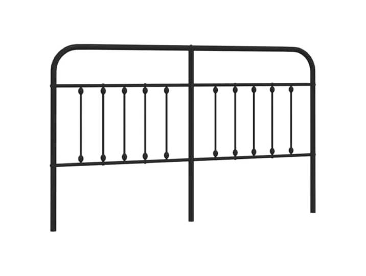 Makastle Kopfteil Metall Schwarz 160 cm, 166 x 100 cm Pulverbeschichteter Stahl