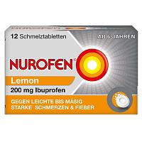 NUROFEN 200mg Ibuprofen Schmelztabletten Lemon bei Kopfschmerzen 12 St