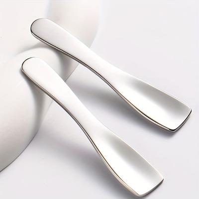 Market Central Stainless Steel Face Cream Spatula Set For Hygienic Skincare Application 2pcs
