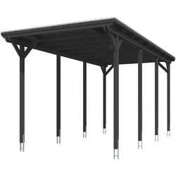 Skan Holz Caravan-Carport Emsland 404x846 cm mit erhöhter Einfahrt-anthrazit Holzcarport