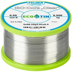 Felder Lottechnik ISO-Core Clear SAC305 (Lötzinn), Lötgerät Zubehör, Transparent