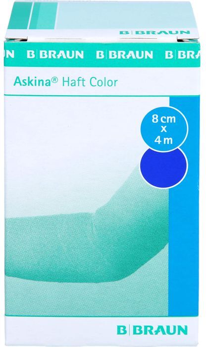 Braun ASKINA Haftbinde Color 8 cmx4 m blau 1 St.