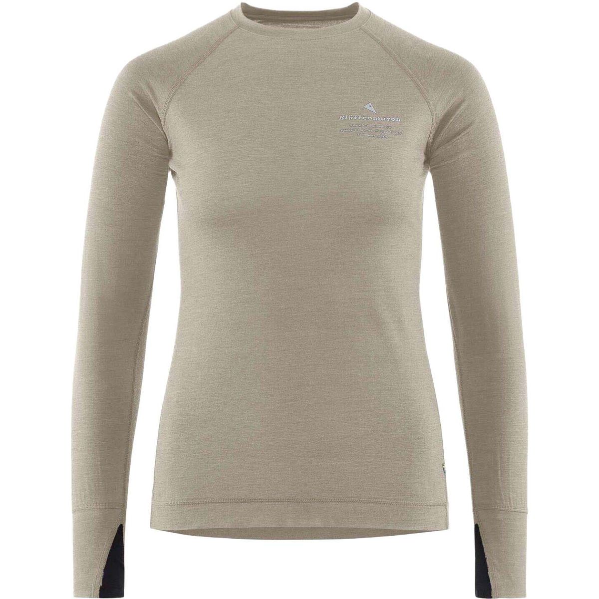 Klättermusen Fafne Crew LS Tee W's fossil tan (132) S 10528_132-S