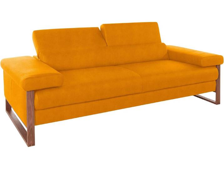 W.SCHILLIG 2,5-Sitzer finn, German Design Award 2016, Fußgestell Nussbaum natur, Breite 230 cm