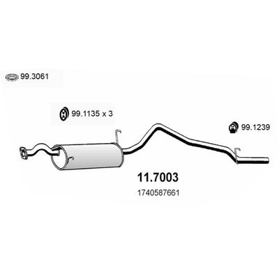 ASSO Endschalldämpfer 11.7003 für DAIHATSU