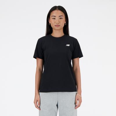T-Shirt NEW BALANCE "SPORT ESSENTIALS JERSEY T-SHIRT", Damen, Gr. XL, schwarz, Obermaterial: 100% Baumwolle, normal, Rundhals, Shirts T-Shirt, Kurzarm, mit Rundhalsausschnitt