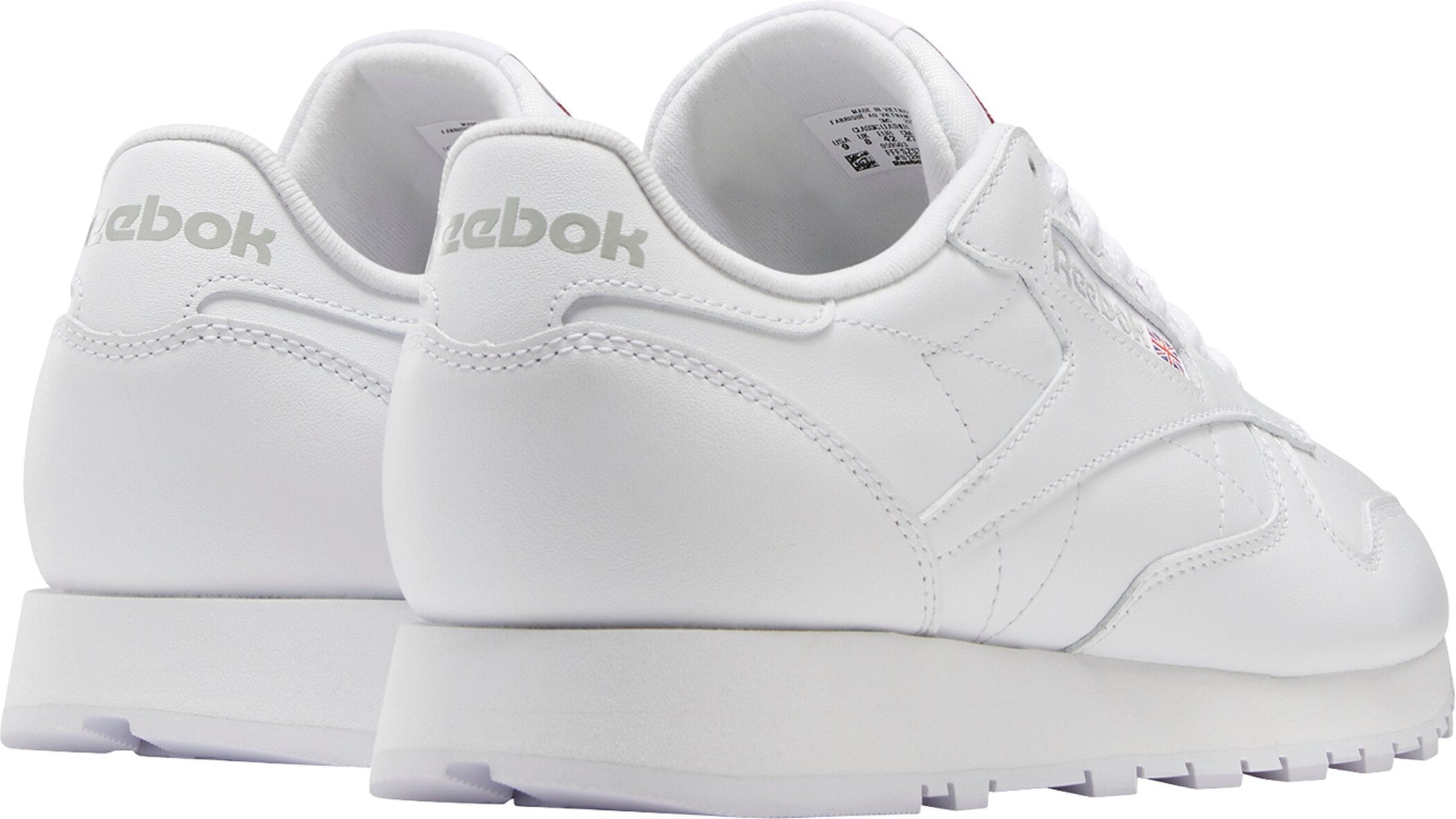 Sneaker REEBOK CLASSIC "CLASSIC LEATHER", Damen, Gr. 42, weiß, Leder, Schuhe Sneaker, zeitloser Heritage-Running-Style mit modernisiertem Komfort & Traktion, Topseller