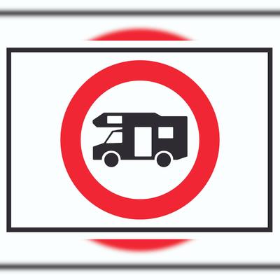 HB-Druck Wohnmobil Durchfahrt verboten Symbol Schild A5 (148x210mm)