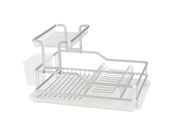 Égouttoir à vaisselle à étage en aluminium et polypropylène 42.5x32x24