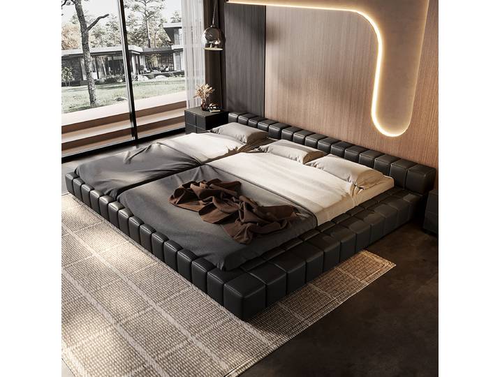 Cadres rembourrés rangement de lit minimaliste européen lit fantaisie filles luxe tête de lit Muebles Para El Hogar meubles de maison