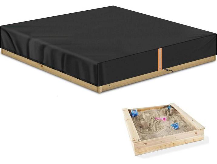 VANSHEIM Sandkastenabdeckung 200x200x20cm wetterfest 420D Oxford UVSchutz