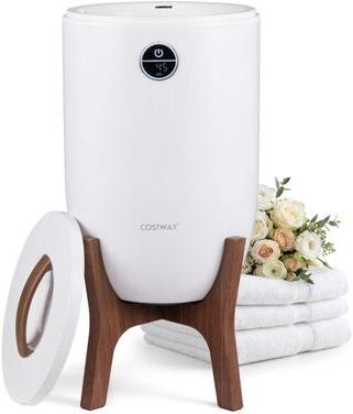 Costway 20 L Towel Warmer Bucket with Stand for Bathroom and Spa and Home Use-White
