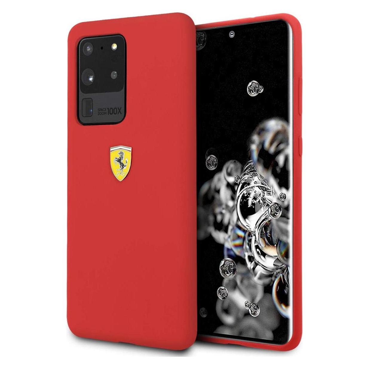 Ferrari Hardcase FESSIHCS69RE S20 Ultra G988 czerwony/red Silicone (Samsung Galaxy S20 Ultra) (FER000370-0)