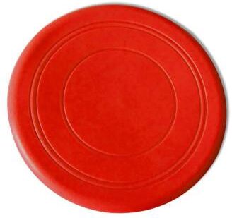 The Handy Homestead Soft Rubber Dog Flying Disc Interactive Fetch Toy For Training red