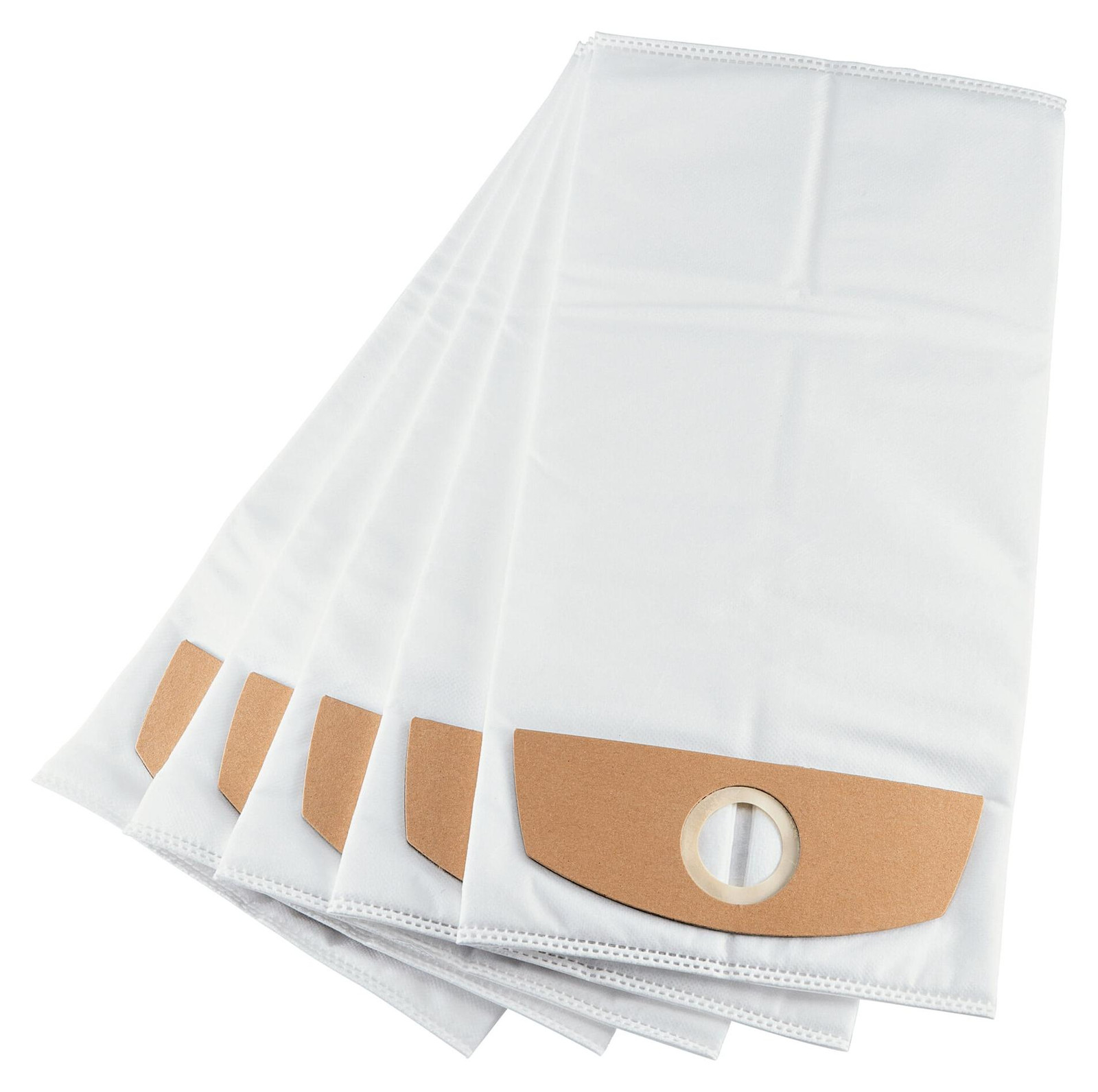 Flex FS-F VC 6 VE5 stofzakken voor cilinderstofzuigers, fleece, bruin/wit, 5 stuks