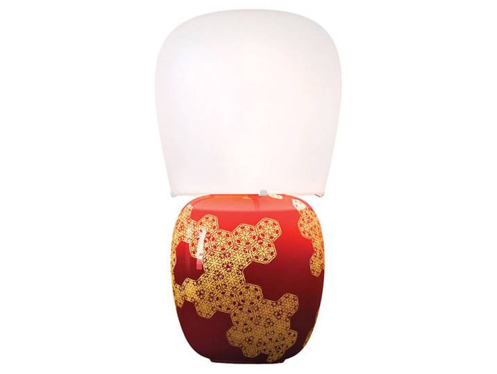 kdln Designer Tischlampe Hive, rot, für Wohn- / Esszimmer, Keramik, Design