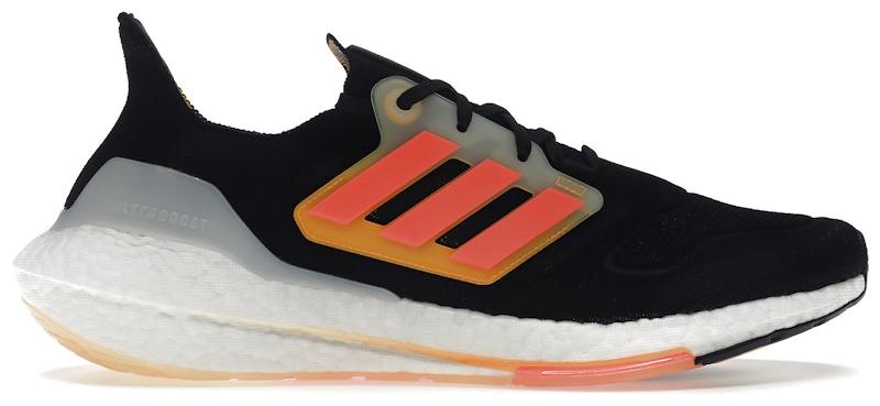 adidas Ultra Boost 22 Black Turbo Flash Orange - EU 46