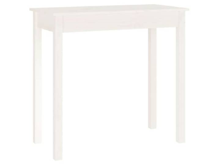 Coespram Konsolentisch Massivholz Kiefer Weiß 80x40x75 cm Stilvoller Beistelltisch aus massivem Kiefernholz in Weiß für Flur und Wohnzimmer. Stabile Abstellfläche für Dekoration.