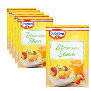 Dr.Oetker Zitronensäure Pulver, Lebensmittelqualität und zum Entkalken, je 5g, 5 Stück