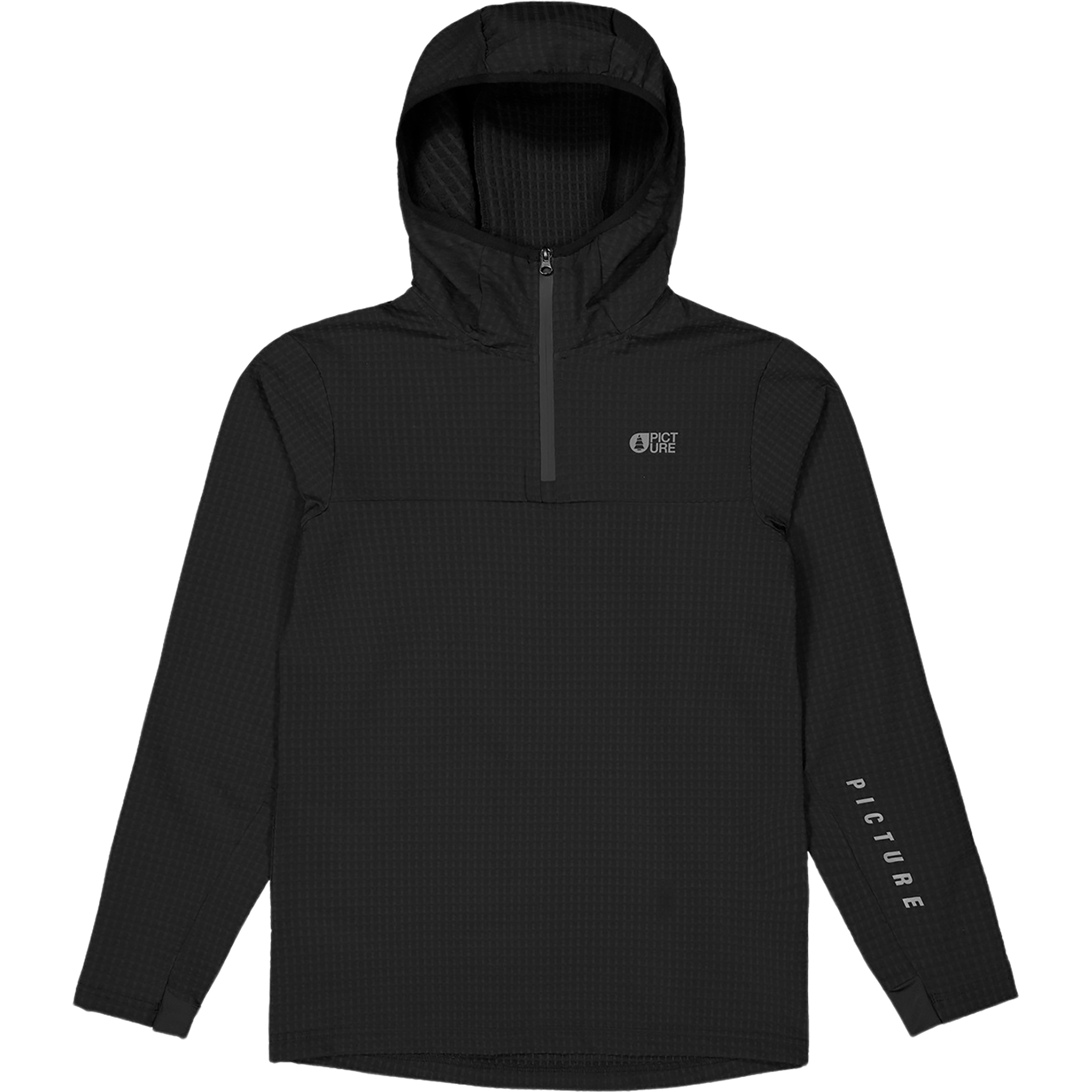Picture Paraga Zip Damen Hoodies schwarz Größe M Trekking Atmungsaktiv Wasserabweisend