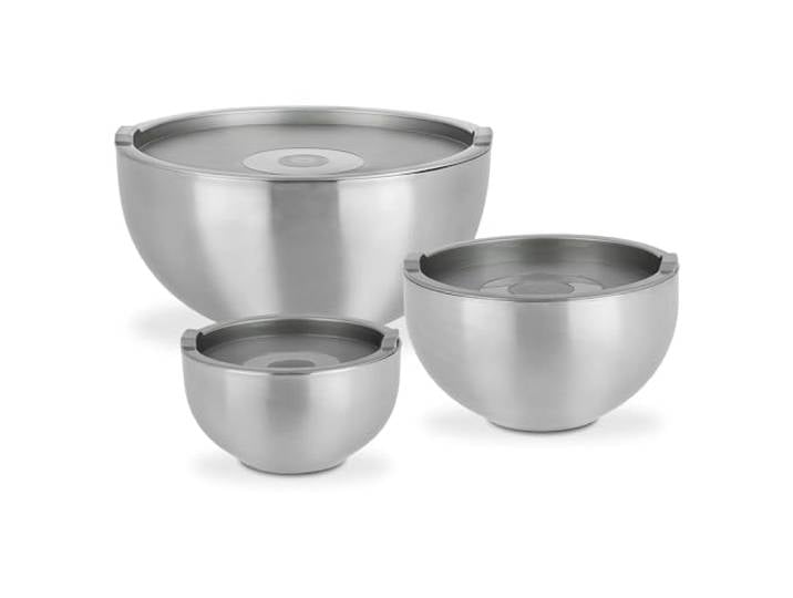 GSW Ensemble de Bols Thermos de Service - Set composé de 3 Bols avec Couvercle\, Isolation Double paroi Chaude et Froide - Acier Inoxydable\, résistant à la Rouille\, 6 pièces