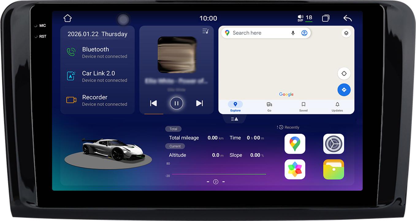 2k Display Android Radio 128GB für Mercedes-Benz W164 / X164 2005-2012 Carplay Android Auto Navi 4G LTE Bluetooth DAB+ Rückfahrkamera Lenkradsteuerung