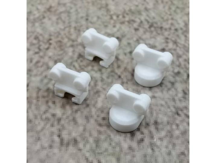ULEIVA Vervangende glijder rol 4 stuks wit compatibel met IKEA KVARTAL Onderdeel voor trekstang looprail gordijnrail accessoires gordijnen systeem