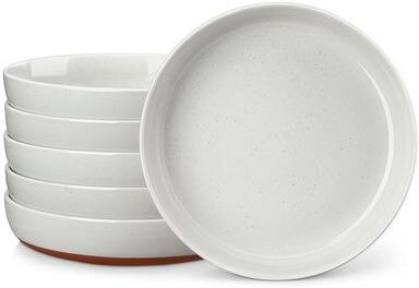 MALACASA TARA Sesame Glaze Stoneware 9-inch Pasta Bowl Set