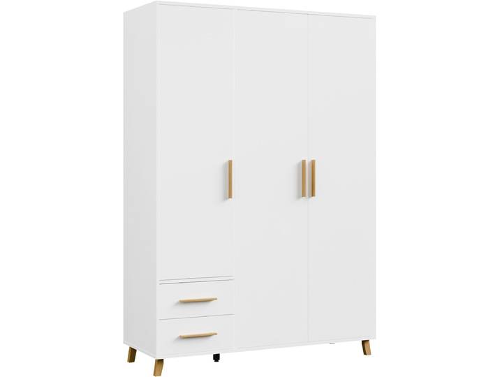 rauch Kleiderschrank Schrank Garderobe SHINJO Breiten 93/140/187 cm in 3 verschiedenen Ausstattungen BASIC/CLASSIC/PREMIUM, Griffe und Füsse aus Massivholz mit 2 Schubladen MADE IN GERMANY