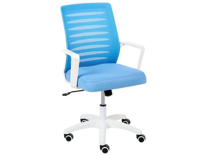 Beliani Bürostuhl Blau Radiant, 58x88x58 cm, Büromöbel, Bürostühle, Drehstühle