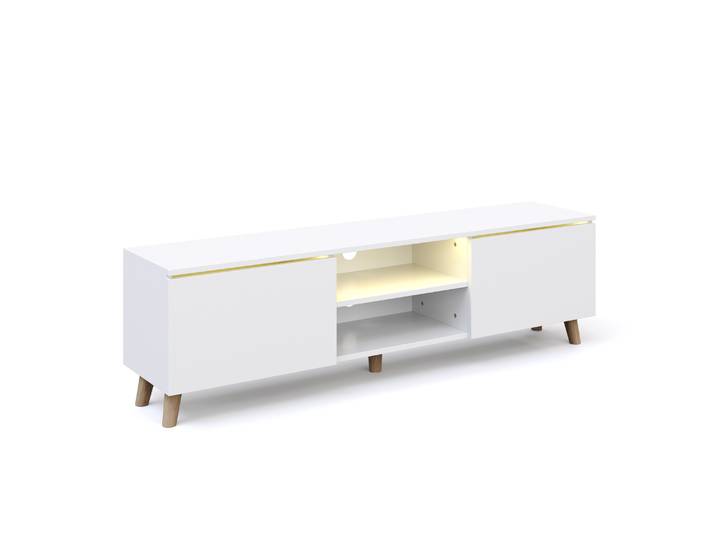 TV Möbel LED ANISTON weiss