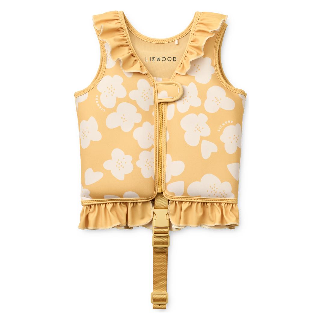 Liewood Dove Swim Vest w Frill,Flower / Lemon yellow (LW20501-2608-30)