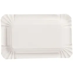 250x Pappteller rechteckig Größe 17,5x11 cm Einwegteller Einmalteller To-Go-Teller