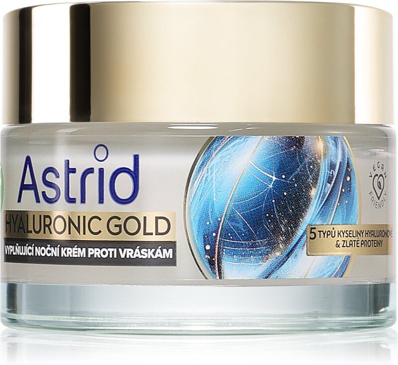 Astrid Hyaluronic Gold crème de nuit anti-rides aux protéines 50 ml