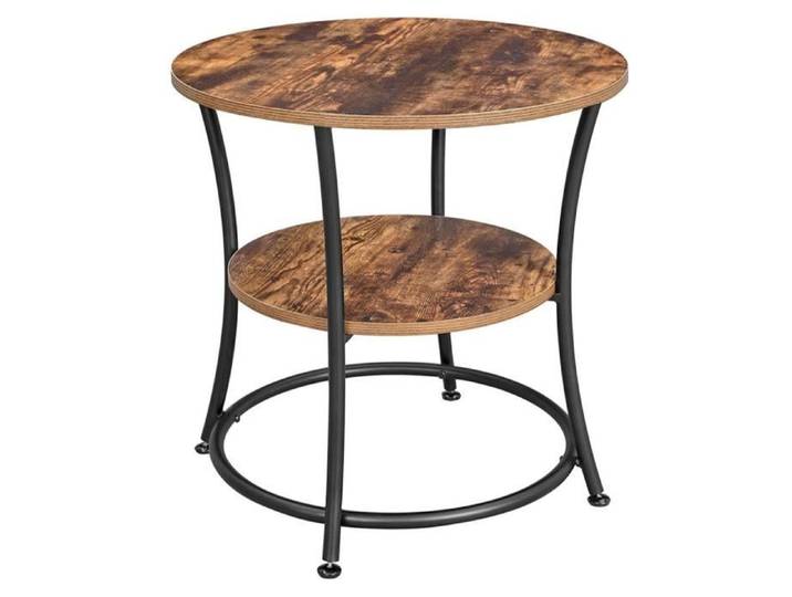 Table d'appoint - Modèle rond 55 cm - Structure métallique renforcée - Montage facile - Support 30 kg