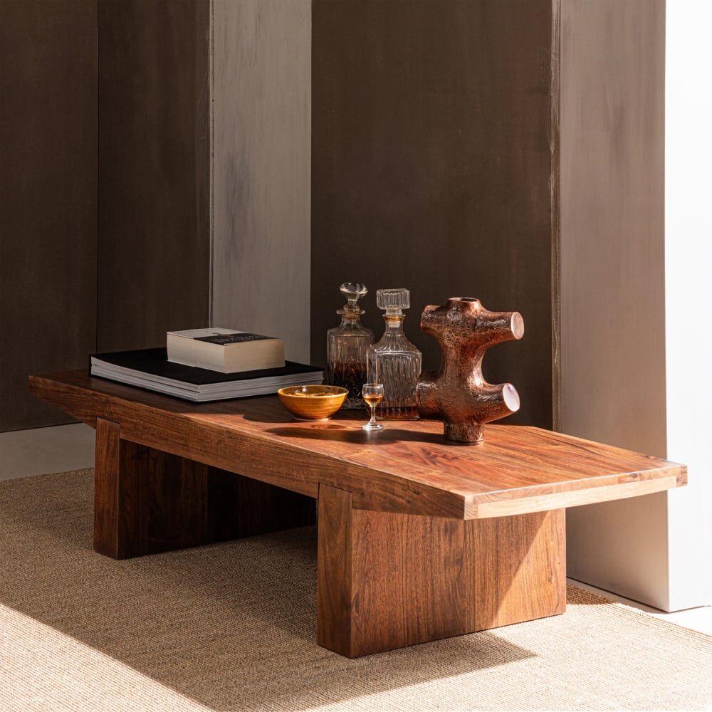WOOOD Table d'appoint en bois d acacia marron Marron 48x32x152cm