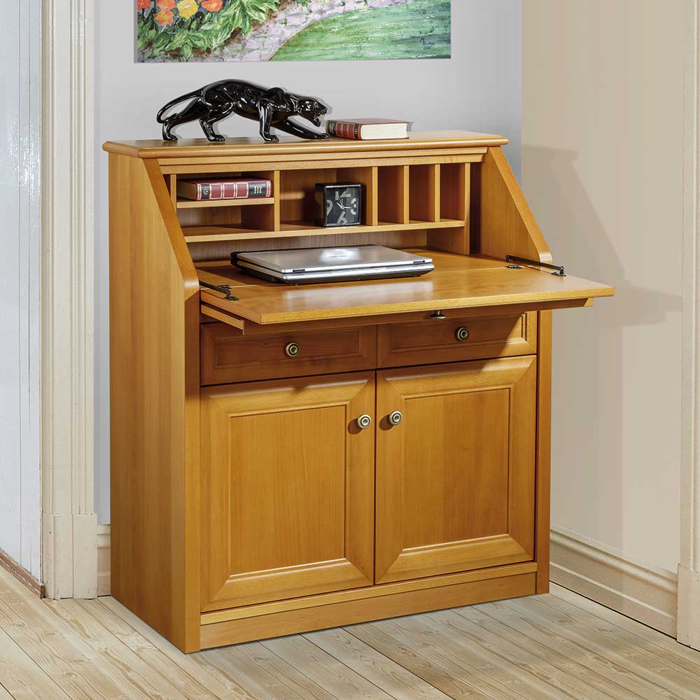 Pharao24.de Sekretärschrank mit Kirschbaum furniert klassischen Design