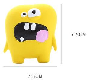 Pet Hub Durable Squeaky Ball Toy For Dogs: Interactive Big Eye Monster Design For Teeth Care And Training   Rubber Latex Chew To B