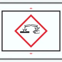 HB-Druck Schild Ätzende Wirkung Symbol Ätzwirkung A6 (105x148mm)