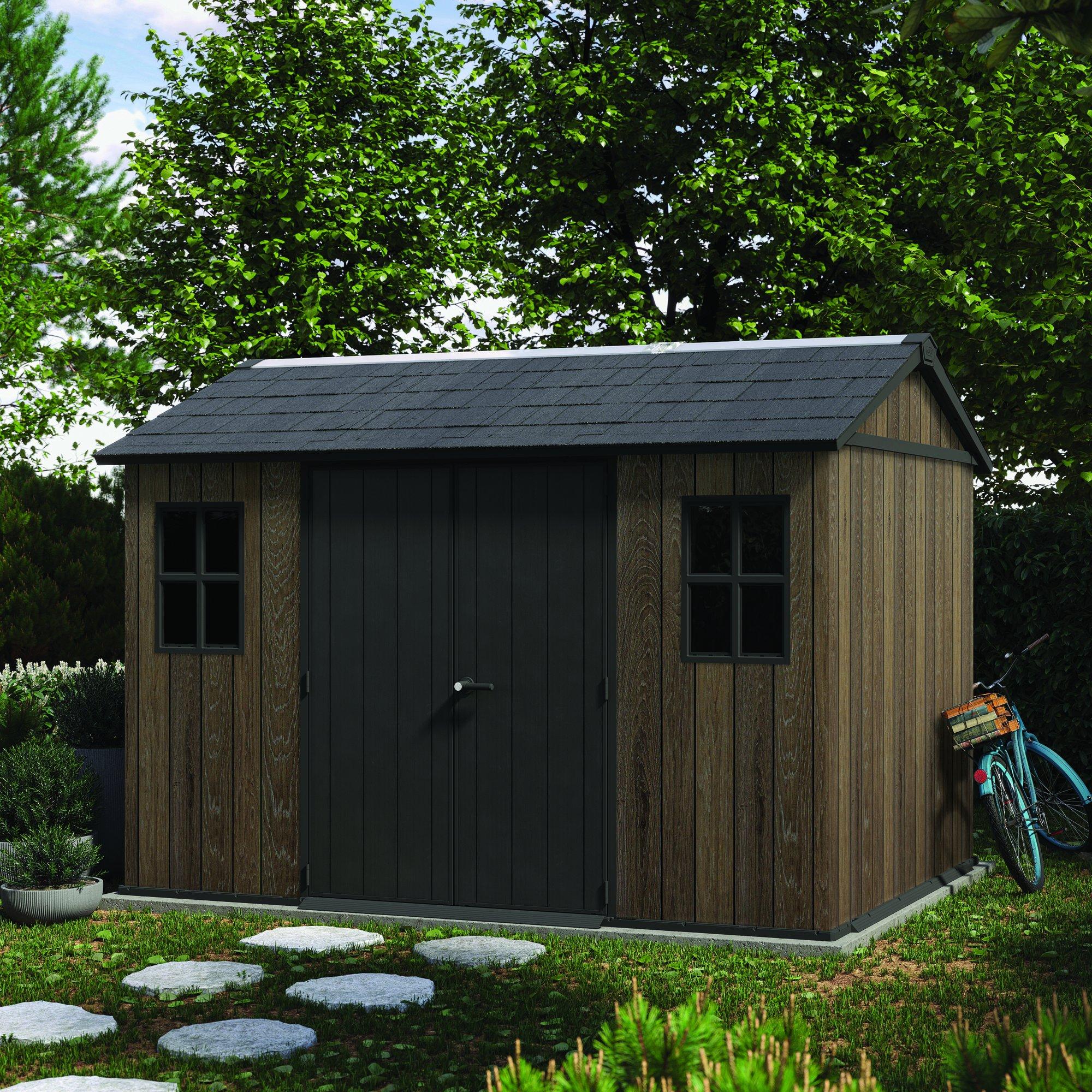 Mcalester - Gartenhaus, 350x230x246h cm, Nussbaum Braun
