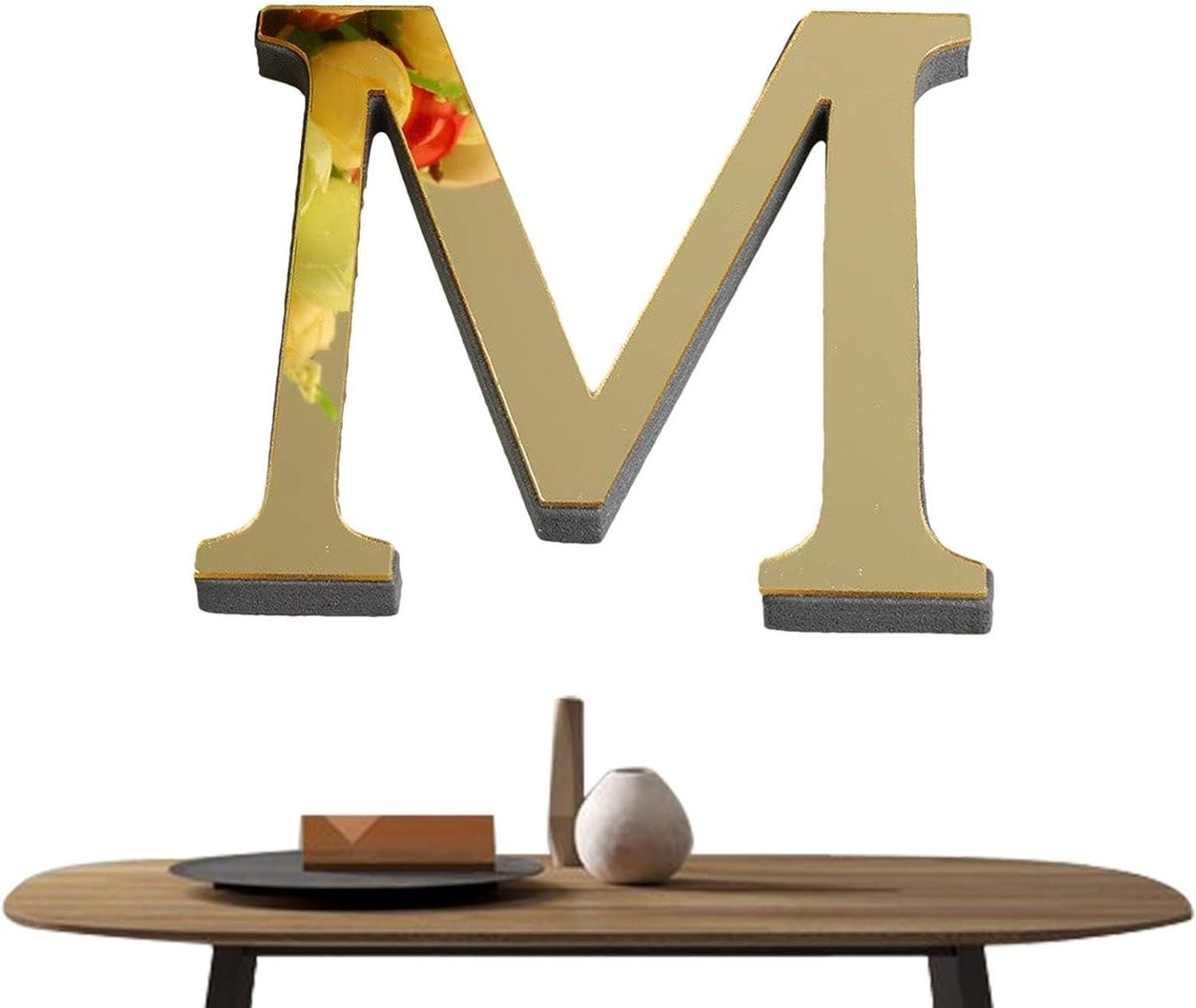 3D Muurdecoratie Goud - Zelfklevende Acryl Letters voor in de Woonkamer