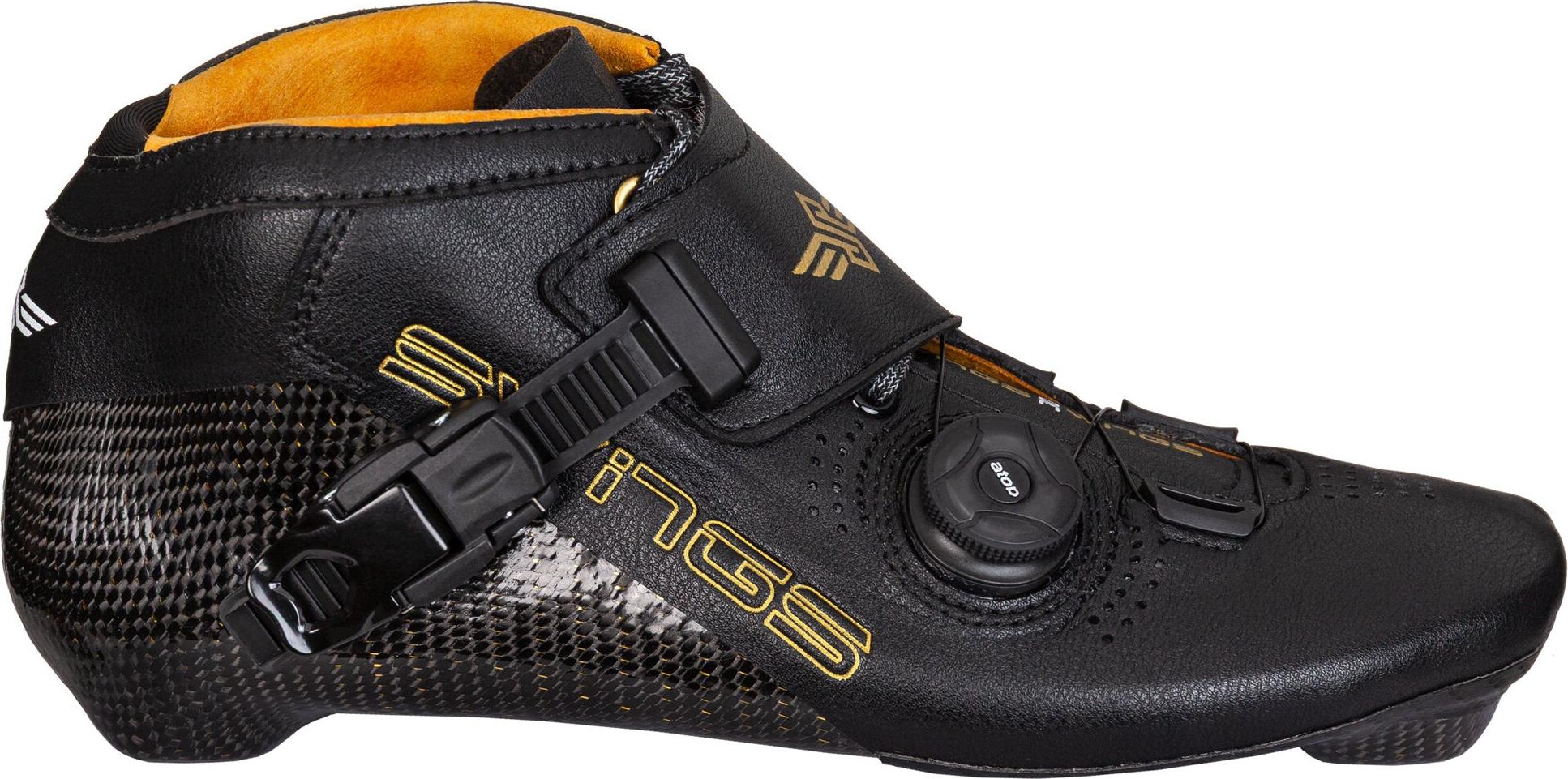 Swings - Swings Junior MK 1 Boot in schwarz - Inline Skate Schuh für Speed Skating - wärmeverformbar - 165mm/195mm Montagestandard