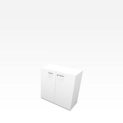 Schrank X-TIME WORK, 2 OH, 860 x 430 x 860 mm, Weiß/weiß