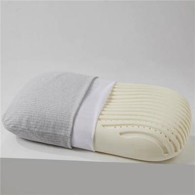 Natural Latex Pillow Cervical Vertebrae Health Care Orthopedic Anti Snore Massage, Ergonomic Support grey