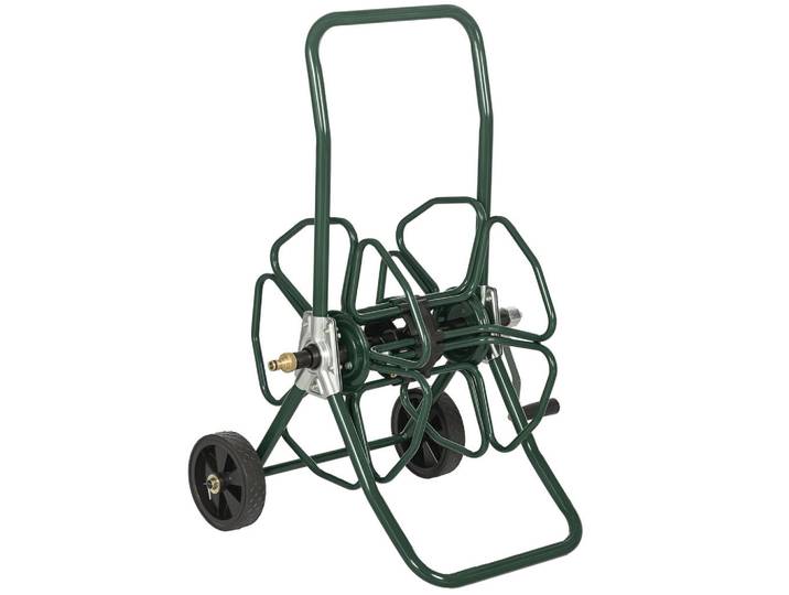 ComfortXL Schlauchwagen De-17584 30 m für Ø16 mm Schlauch Grün, Dunkelgrün, Metall, 60.5x78.5x51.5 cm, Gartenzubehör, Gartenpflege, Bewässerung
