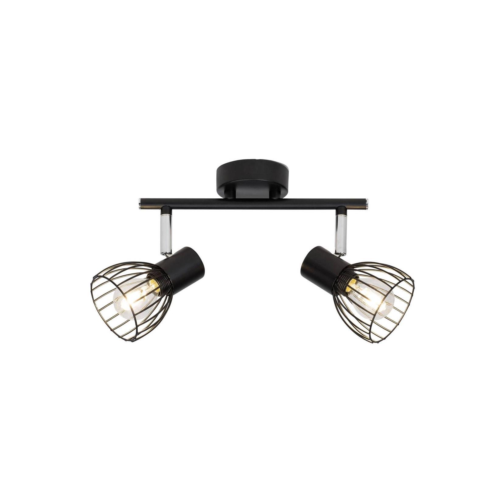 BRILLIANT Lampe Blacky Spotrohr 2flg schwarz 2x D45, E14, 40W, geeignet für Tropfenlampen (nicht enthalten) Für LED-Leuchtmittel geeignet