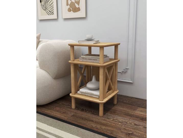 Skye Decor Beistelltisch Linde (1-St., 1 Tisch), mit Holzbeinen