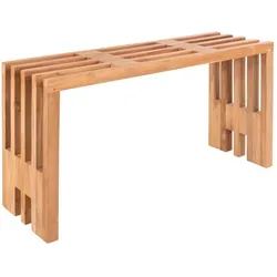 Garderobenbank Benidorm Holz Braun Teak